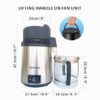 Stainless Steel Water Distiller 6L ( 750W )  with Time & Temperature