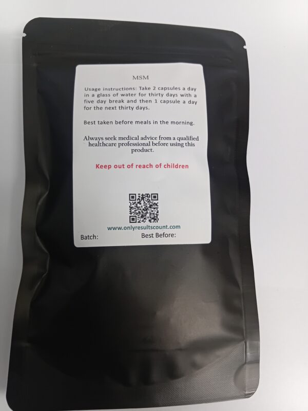 MSM- 100% PURE METHYL SULFONYL METHANE 100 CAPSULE