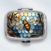 Mini Pill Organizer with Beehive &  Bee Design