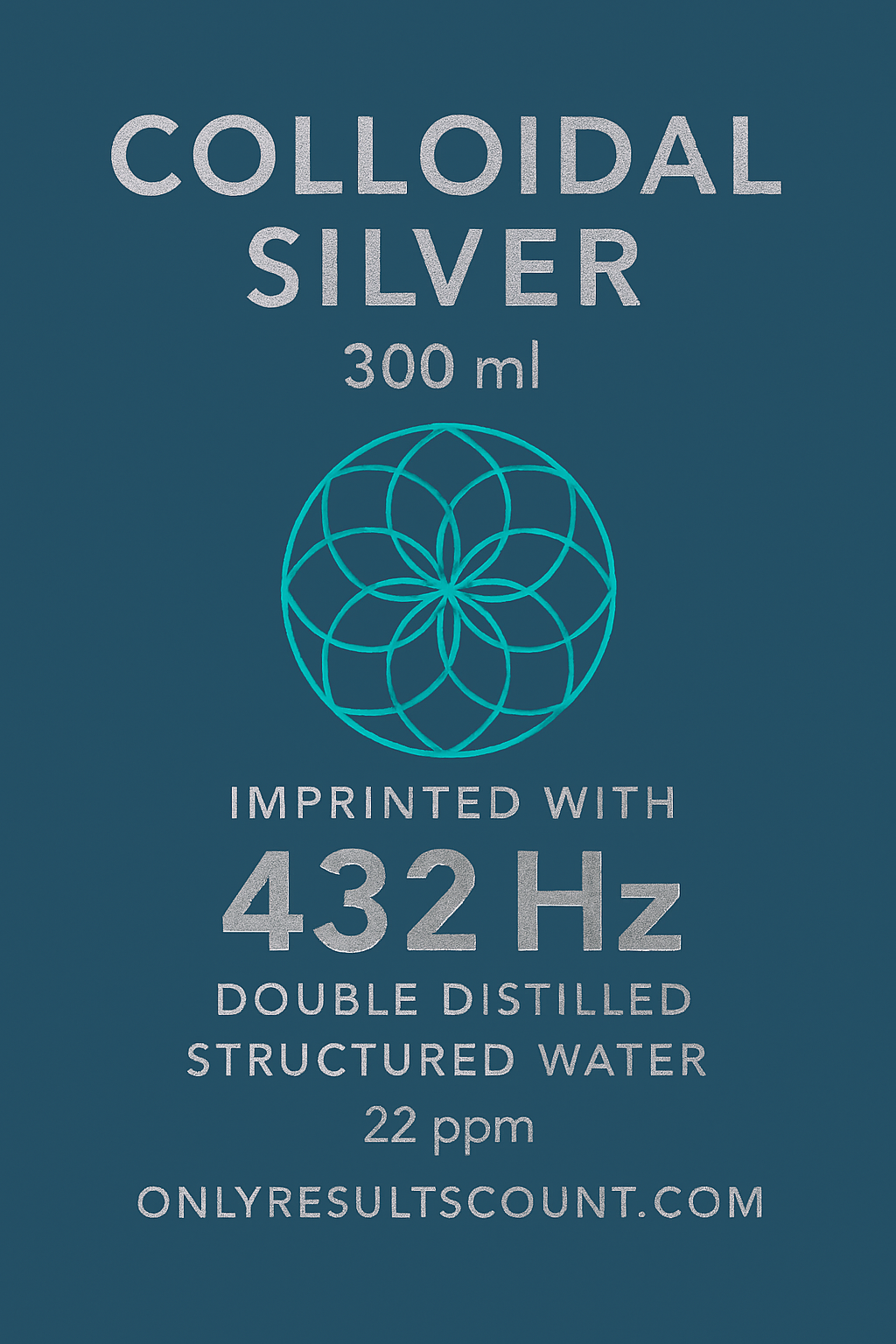 Colloidal Silver 300ml- Double Distilled - Structured water 22 ppm