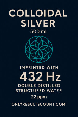 Colloidal Silver 500ML- Double Distilled - Structured water 22 ppm