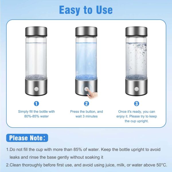 Hydrogen Water  Negative Ionizer Flask with a breathing kit