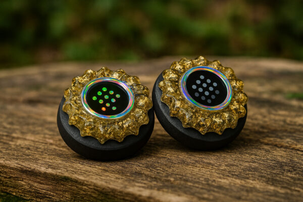 Quantum Disc  with Magnetite, Shungite with 24 carat gold flake 