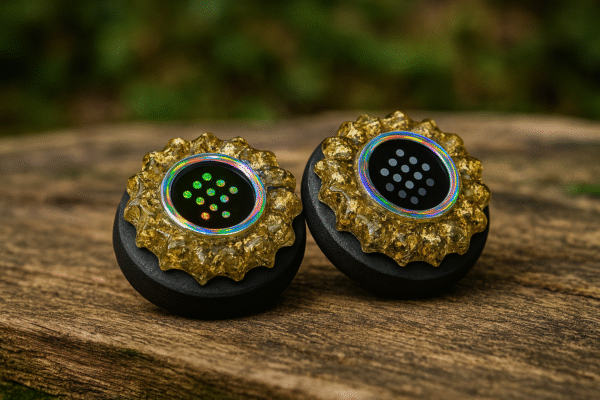 pucks Quantum Disc with Magnetite, Shungite with 24 carat gold flake