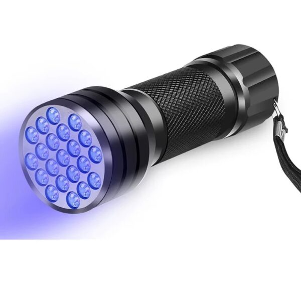Portable 21 LED UV Ultraviolet Flashlight Backlight 395NM Mini Torch Flash Lamp 100mm tall