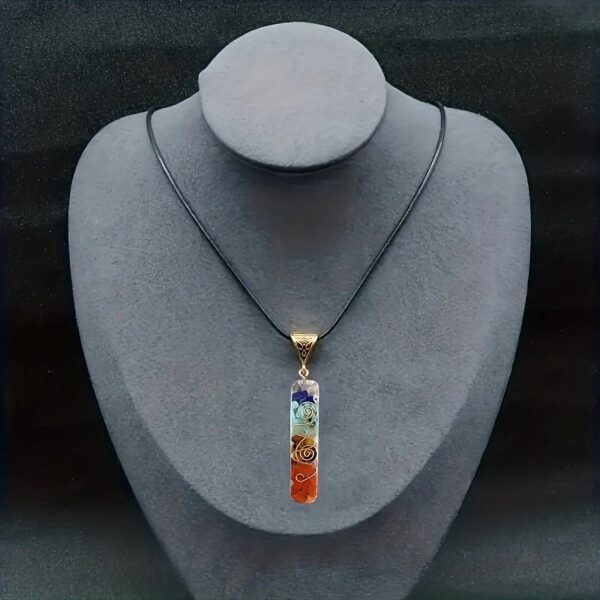 7 Chakra Orgonite Pendant Natural Stone