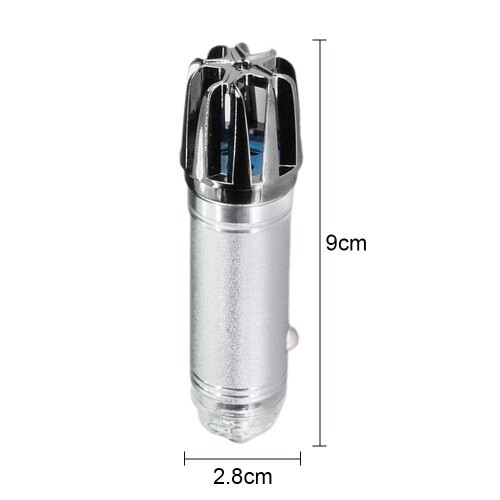 pckvtmp silver Mini Car Air Purifier - 12V Plug-in Car Deodorizer