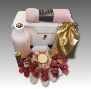 Rose fragrance complete bath and shower kit